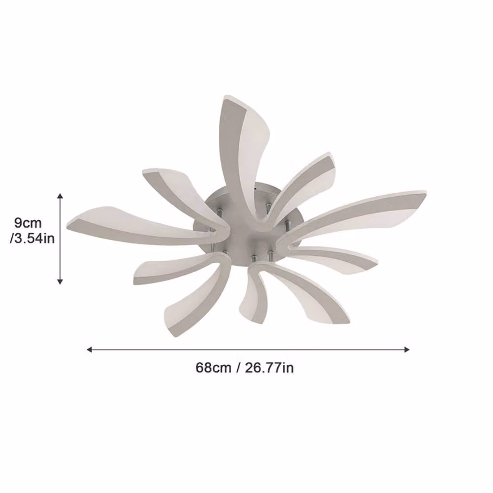 COMELY 48W Modern Dimmable LED Ceiling Light with Remote Control in Silver – 2