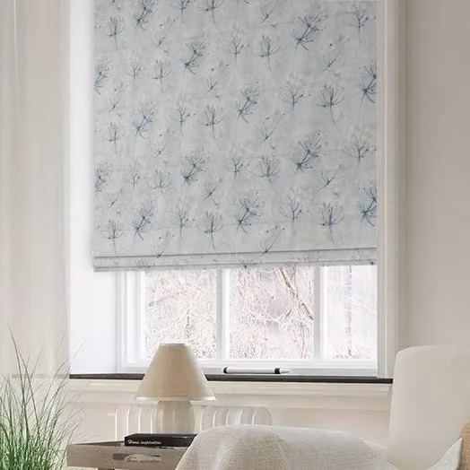 Terrys Made to Measure Floral Roman Blind in Blue