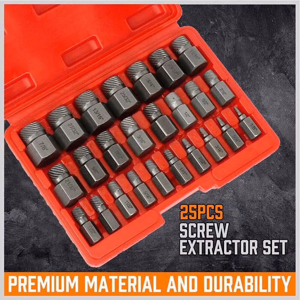 NESTLUNE 25 Piece Multi-Spline Damaged Screw Extractor Set in Silver – 4