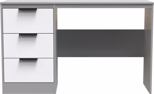Ready Assembled 2 U Denver 3 Drawer Desk in Mid Grey – 1