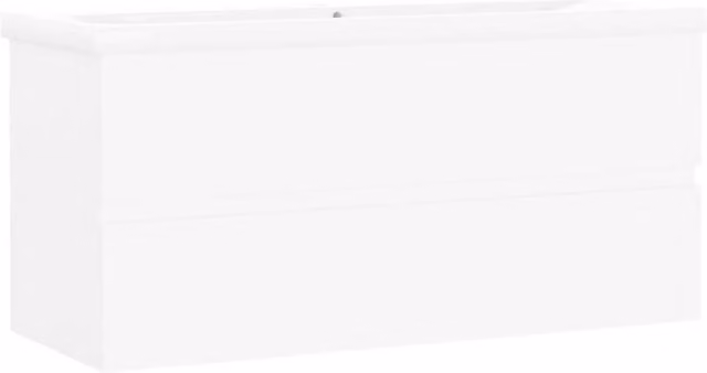 Berkfield Home Modern White Bathroom Sink Cabinet with Ceramic Basin
