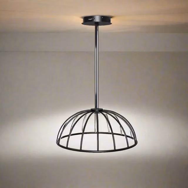 CGC Lighting Paraplu 2 Black LED Hemisphere Dome Ceiling Pendant, Diameter: 60 cm – 1
