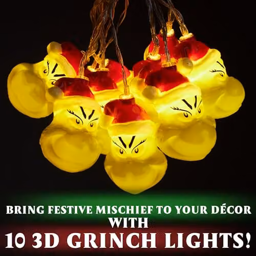 United Essentials Green LED String Lights for Christmas and Party Decor, 1.7 m – 4
