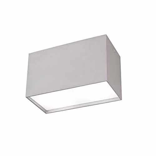 Mantra Fusion Rectangular GU10 Ceiling Flush Fixture Spotlight in Silver and White