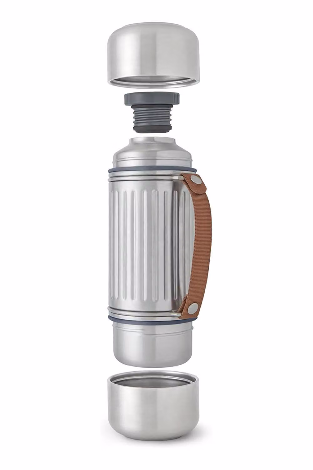 Black + Blum Explorer Insulated Flask Duo, 1 l, Silver and Black, Stainless Steel, Vacuum Insulated and Leakproof – 4