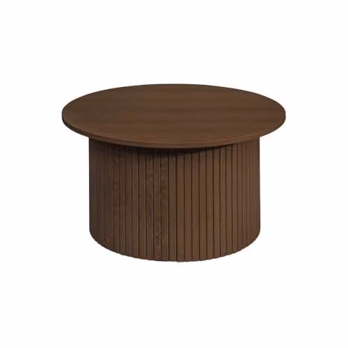 Birlea Axel Round Fluted Coffee Table in Walnut