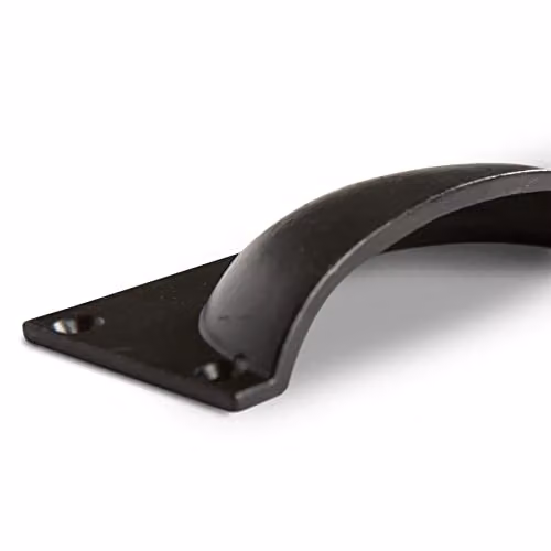 Hammer and Tongs Matt Black Iron Rectangular Cabinet Drawer Pulls, Pack of 6, W: 10.5 cm, H: 5.0 cm – 3