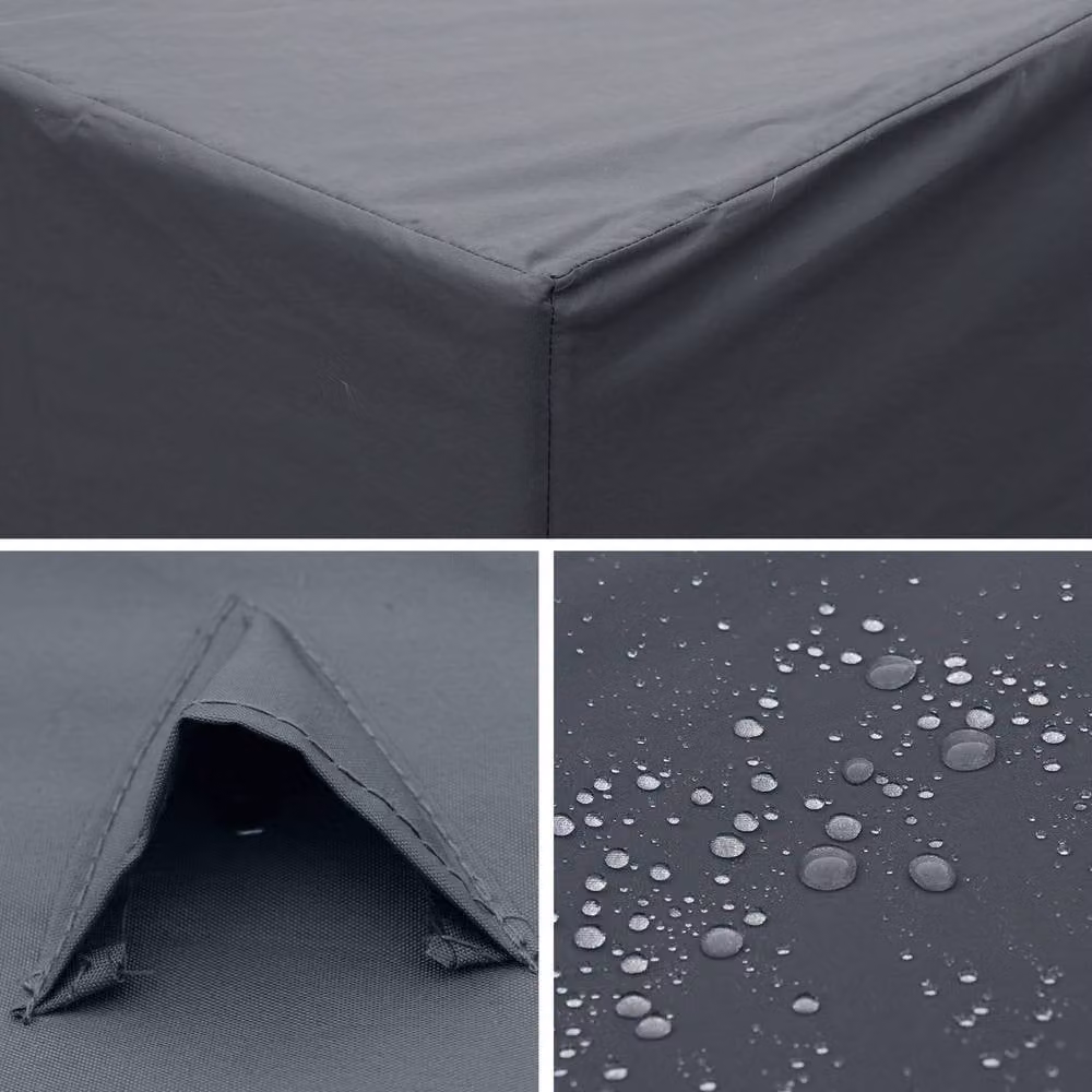 sweeek Water-Repellent Polyester Protective Covers for Tripoli and Verona Garden Sofa Sets in Anthracite Grey – 3