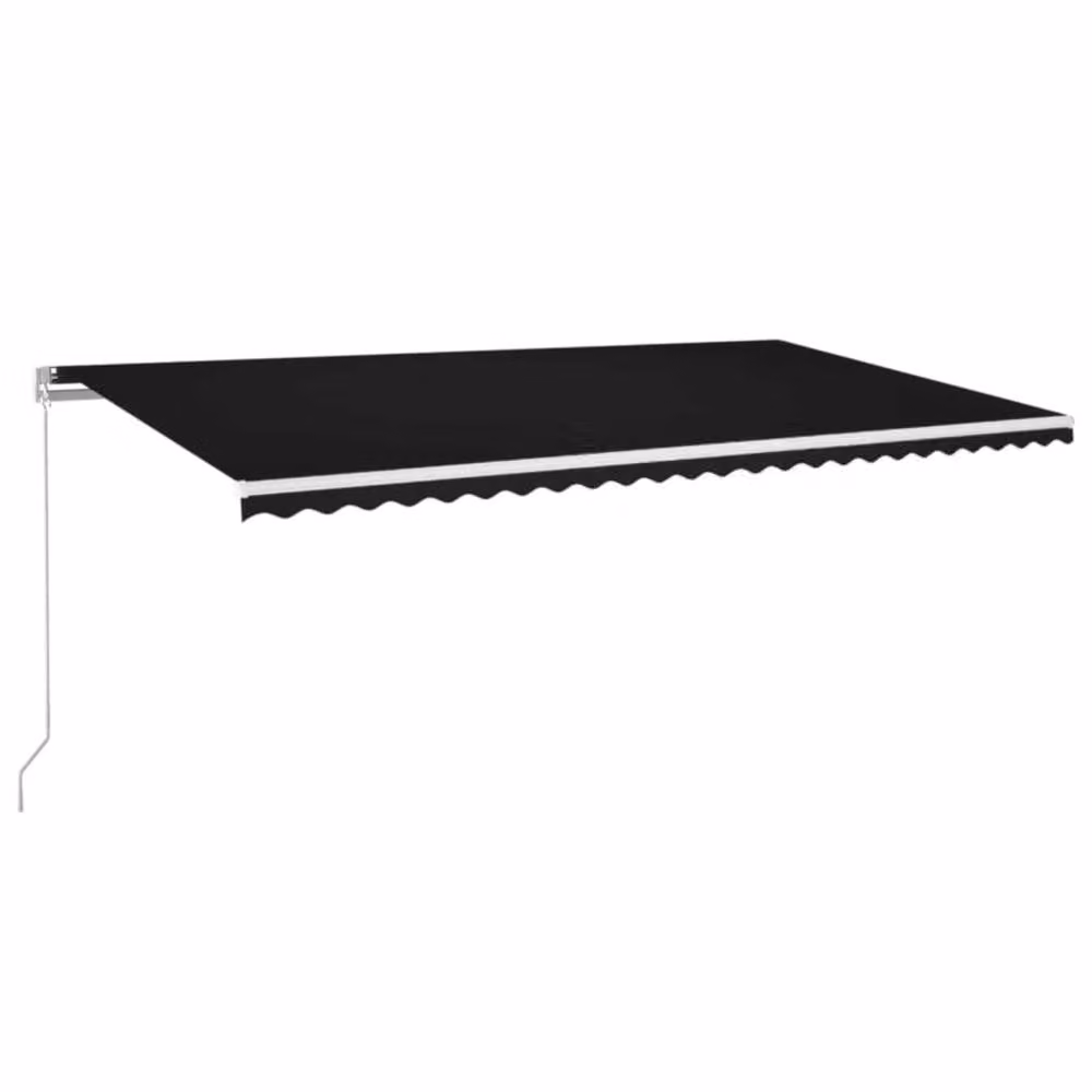 Berkfield Home Manual Retractable Awning with LED, Anthracite and Black, W: 600 cm, D: 350 cm – 2