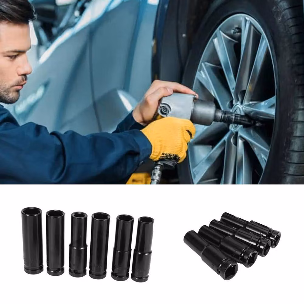 FLAVORA 20-Piece 1/2 inch Drive Metric Impact Socket Set in Black Steel – 3