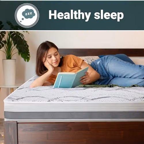 The White Stone Antibacterial Comfort Foam Mattress in White, H 16 cm, W 180 cm, D 195 cm – 6