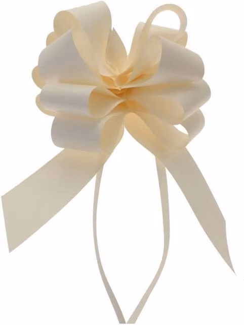 KDMD Eggshell Cream Pull Bow 50mm Plastic Party Decoration