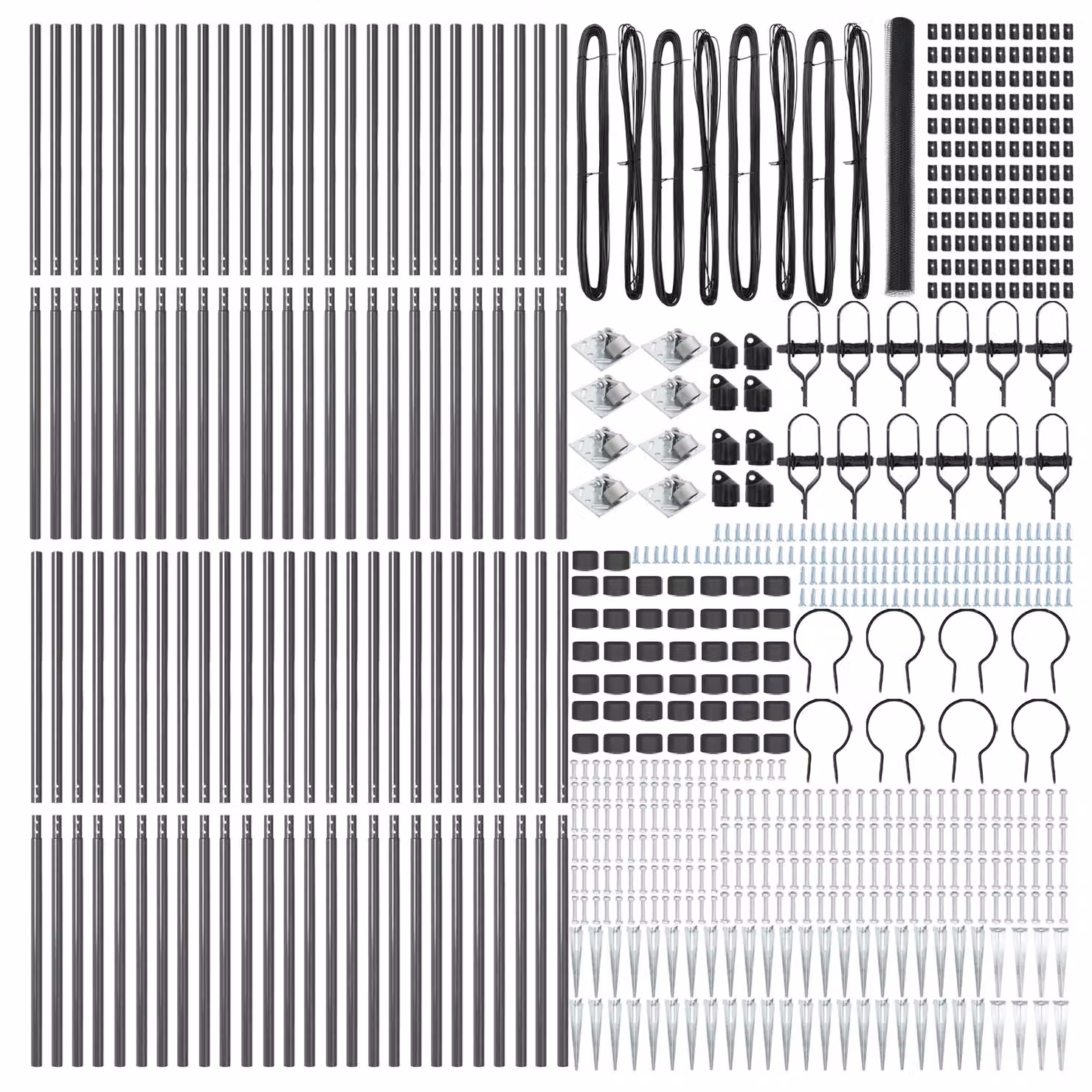 Berkfield Home Grey Steel Hexagon In-Ground Fence, H 1.5 m x W 100 m – 3