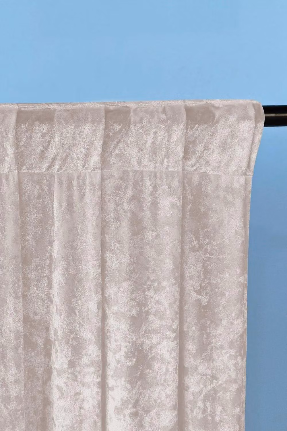 Neel Blue Velvet Backdrop Fabric Panel, W 300 cm x H 300 cm