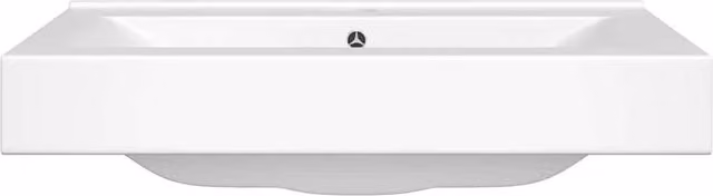 Berkfield Home Rectangular Ceramic Basin Sink in White with Faucet Hole, W: 60 cm, D: 46 cm, H: 16 cm