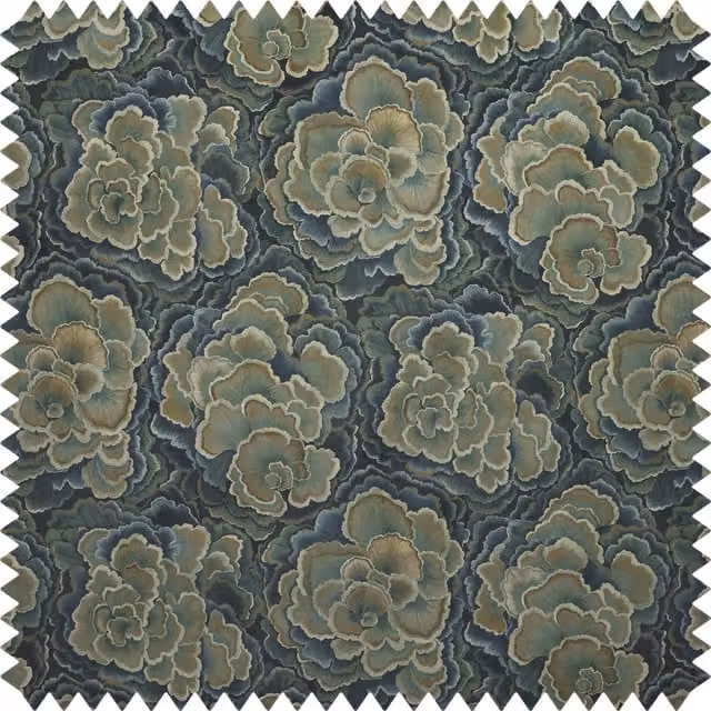 House of Hackney Trametes Velvet Carex in Multicolour and Green