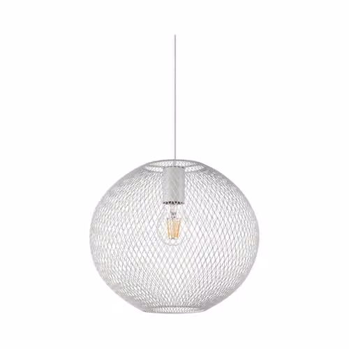 Ideal Lux Netlighting Wire Frame Sphere Pendant Ceiling Light, White