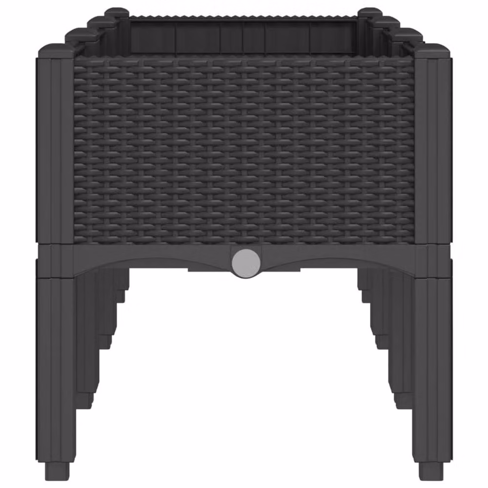 Berkfield Home Garden Planter with Legs in Black, W/D/H: 120 x 40 x 42 cm – 3