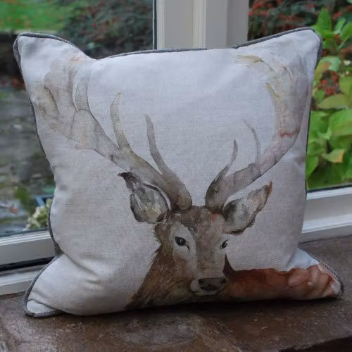 Voyage Maison Gregor Feather Filled Linen Cushion in Beige, W/D/H: 50 x 50 x 50 cm