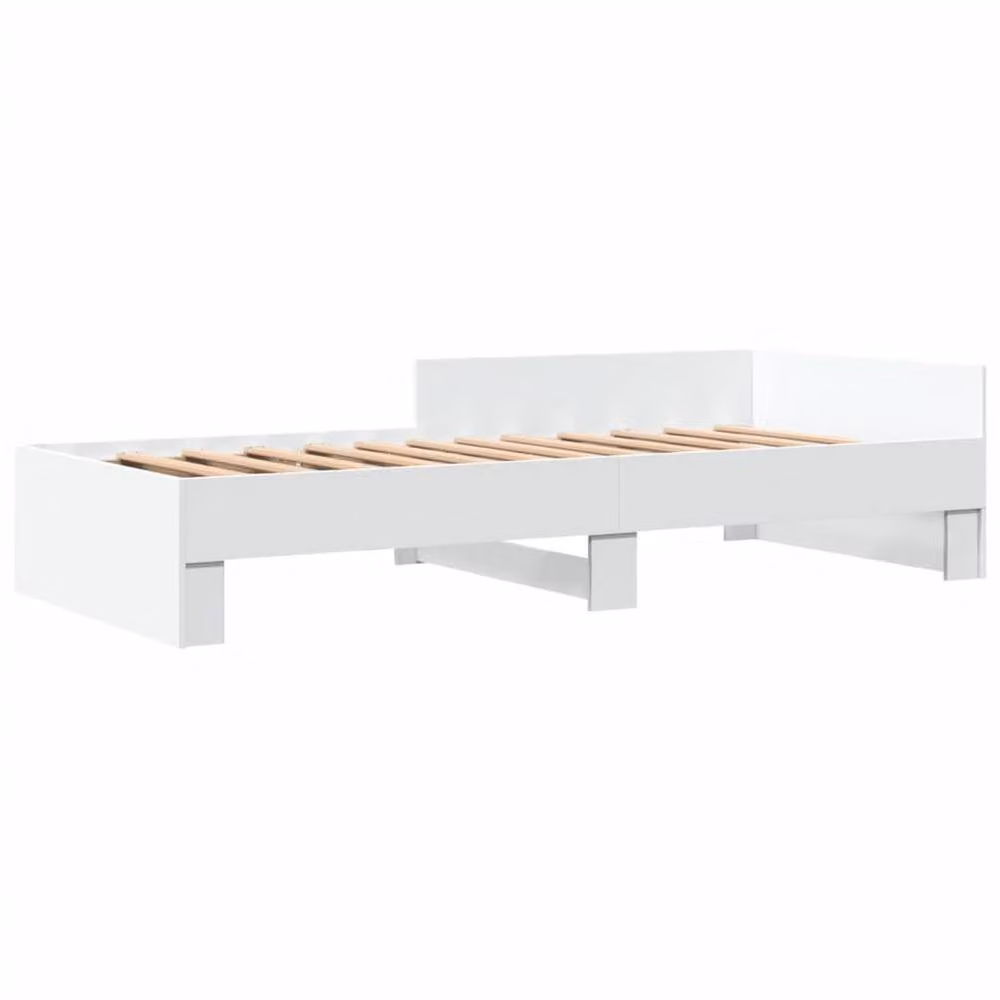 Berkfield Home Small Single Wood Bed Frame in White – 3