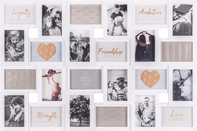 The Port. Co Gallery Hendon White 24 Multi Aperture Rectangular Metal Wall Frame