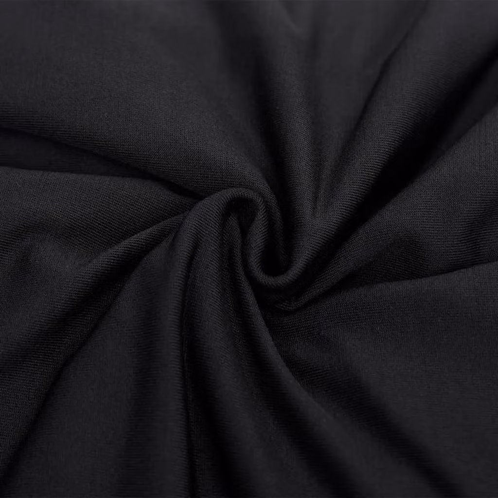 Berkfield Home 4-Seater Stretch Couch Slipcover in Black Polyester Jersey – 4