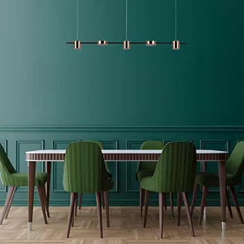 Netlighting Remdal Modern LED Bar Pendant Ceiling Light 4000K in Black or Gold/Brass – 2