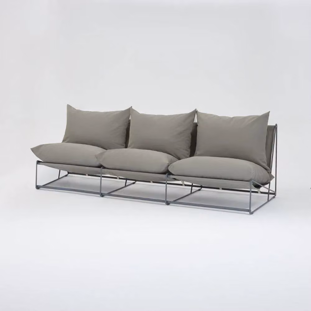 Home Detail Marina 3 Seater Steel Garden Chair in Matt Grey – 2