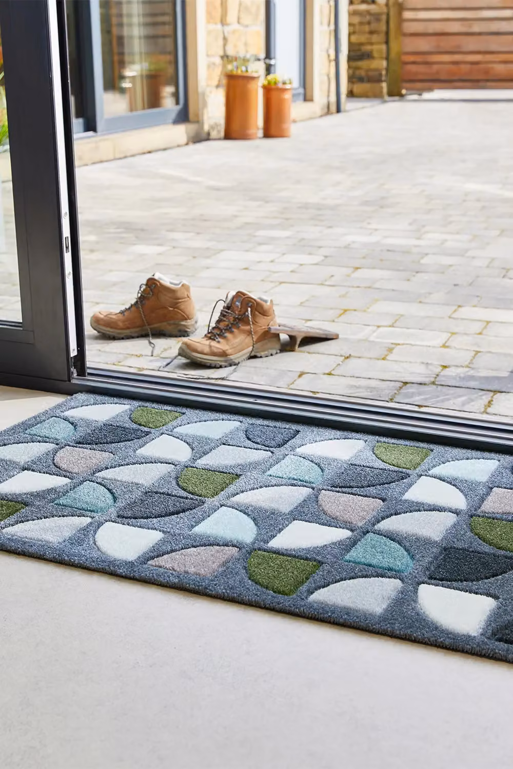 JVL Solemate Hand Carved Windmill Doormat, Green, W: 57 cm, L: 100 cm – 3