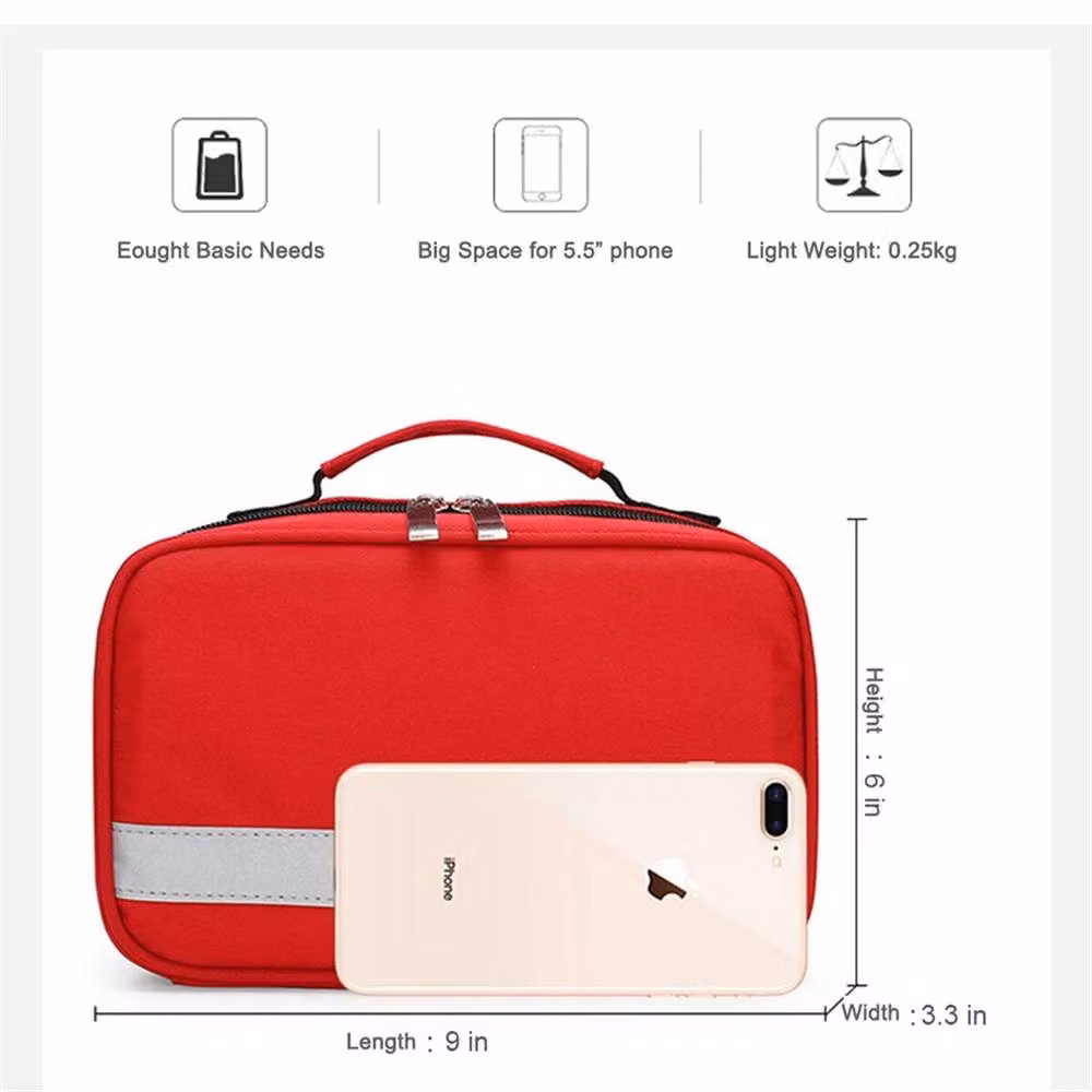 VOGREX Red Medical Organizer Bag for Diabetes Supplies W/D/H: 38.7 x 21.3 x 15.2 cm – 2