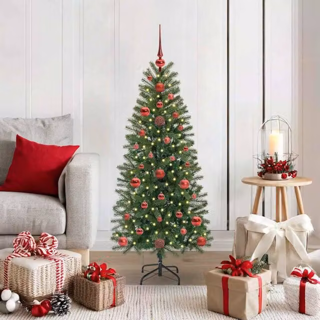Berkfield Home Artificial Green Christmas Tree with 150 LEDs, Height: 120 cm – 1