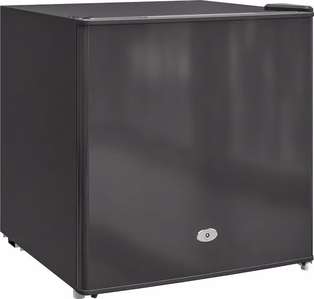 HOMCOM 35L Black Mini Upright Countertop Freezer with Compressor and Lockable Door – 1