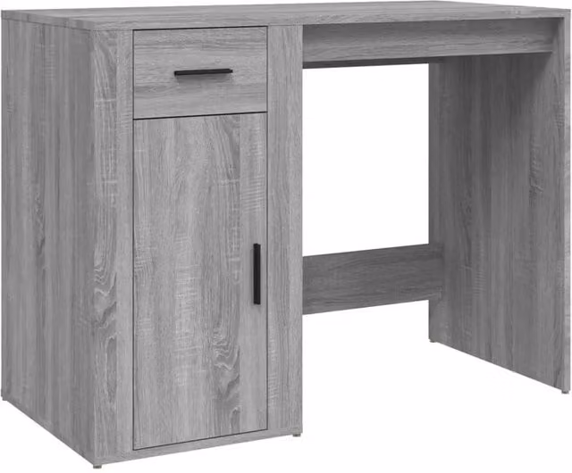 Berkfield Home Modern Computer Desk in Grey Sonoma, W/D/H: 100 x 49 x 75 cm – 1