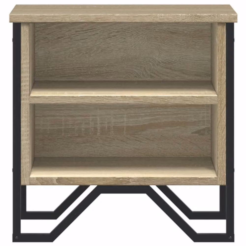 Berkfield Home Set of 2 Sonoma Oak Bedside Cabinets in Light Tan, W/D/H: 40 x 30 x 40 cm – 4