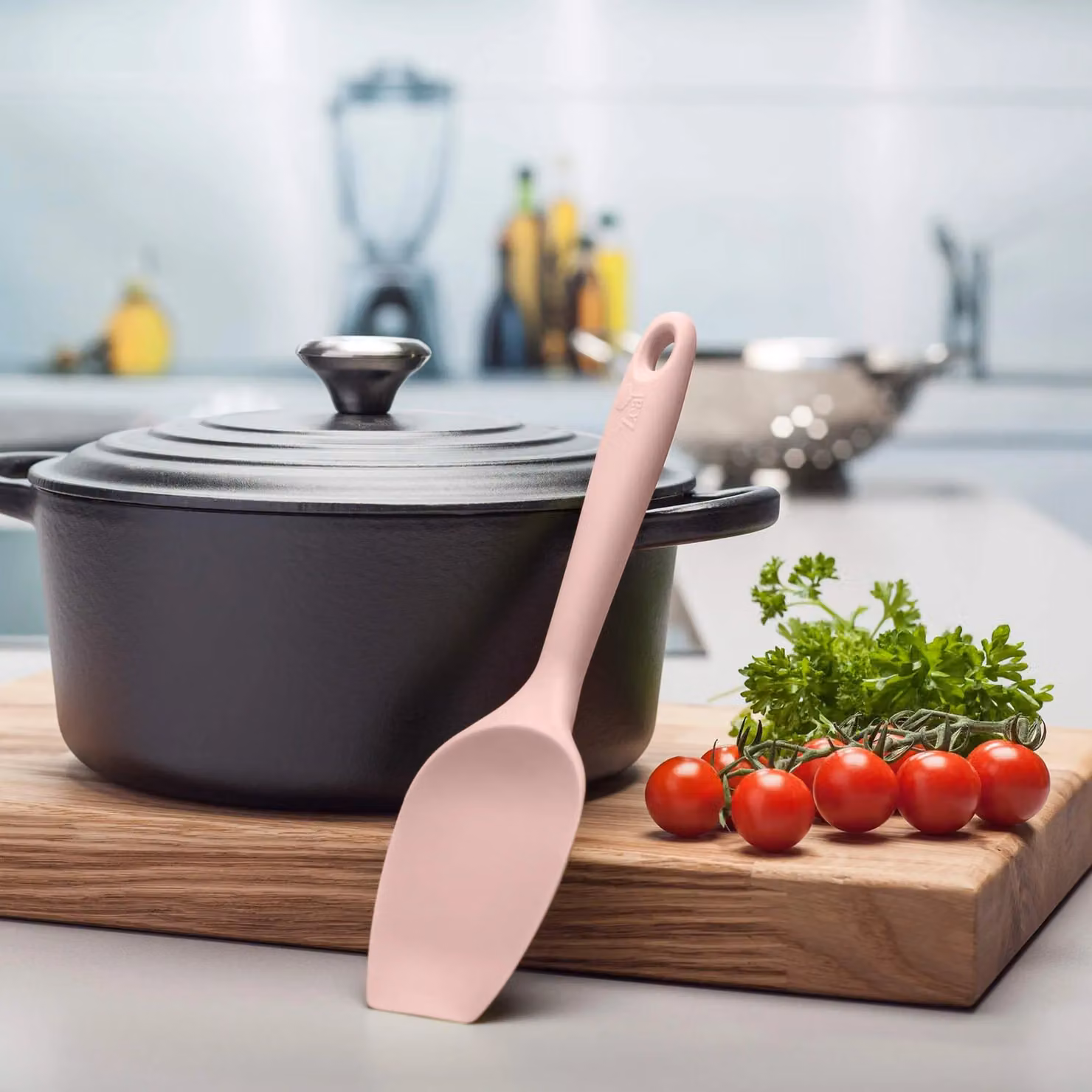 Zeal Silicone Non-Stick Flexible Spatula Spoon, Pink, Length: 26 cm – 2