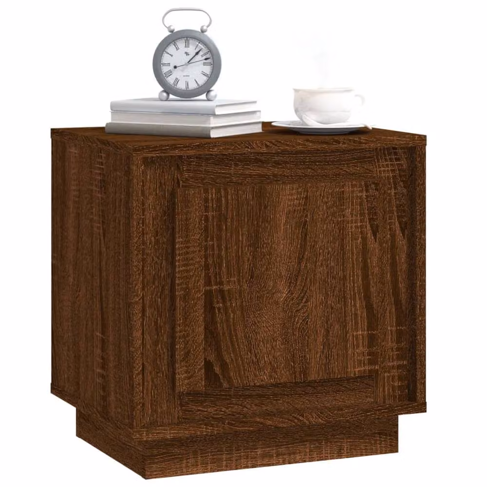 Berkfield Home Set of 2 Brown Oak Bedside Cabinets, W/D/H: 44 x 35 x 45 cm – 3