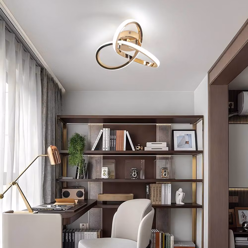 Pheashine Elegant LED Ring Ceiling Light in Gold Finish – 2
