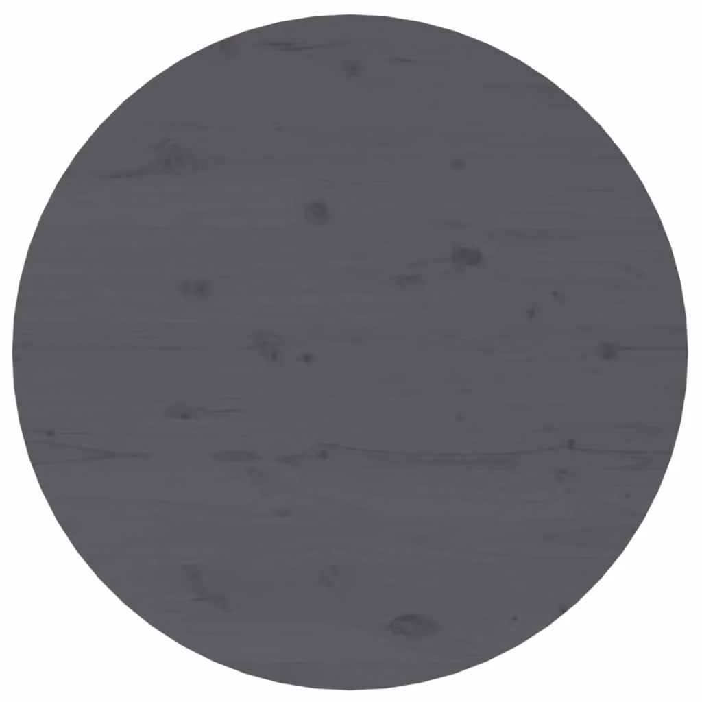 Berkfield Home Round Grey Solid Pine Wood Coffee Table, Diameter: 55 cm, Height: 45 cm – 5