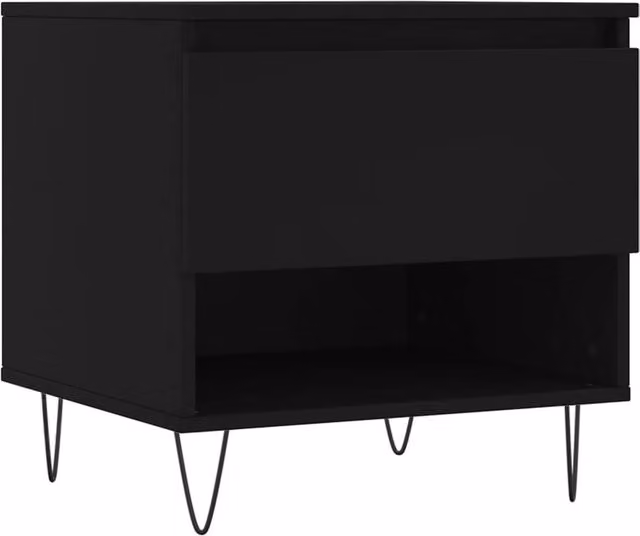 Berkfield Home Modern Black Coffee Table, W/D/H: 50 x 46 x 50 cm – 1