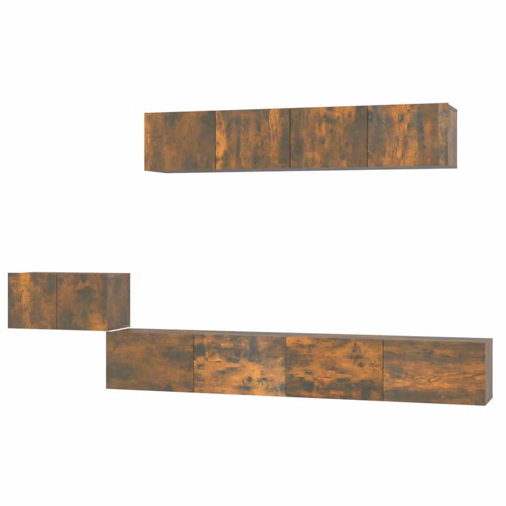 Berkfield Home Classic 5 Piece TV Cabinet Set in Brown Smoked Oak Engineered Wood – 2