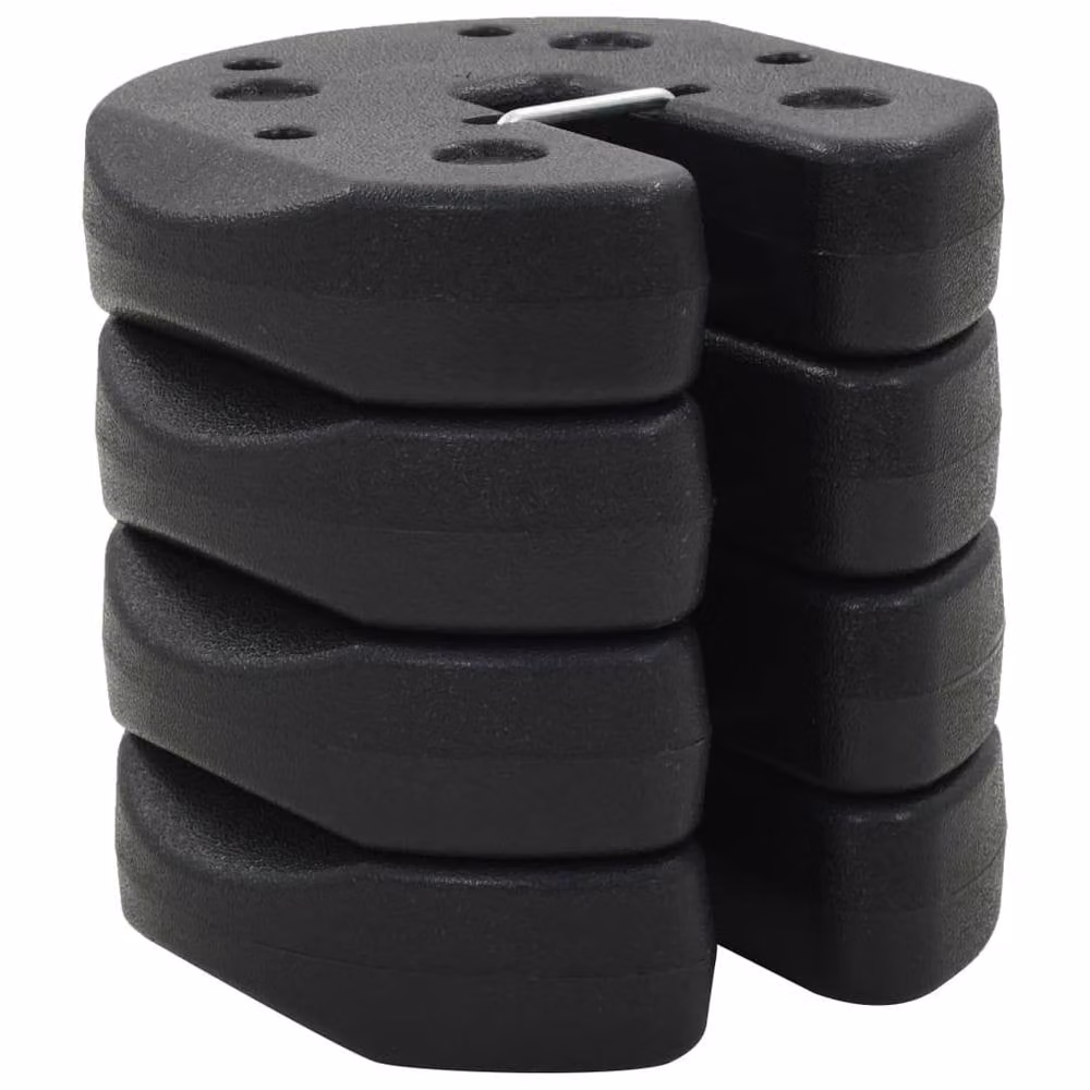 Berkfield Home Gazebo and Parasol Weight Plates, 4 Pieces, Black, Concrete, 220 x 50 mm – 2