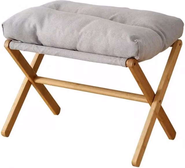 SPETLEK Foldable Under-Desk Footstool Chair in Grey
