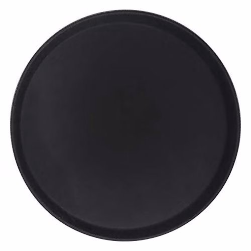 Argon Tableware Black Round Non-Slip Rubberised Serving Trays, Pack of 6, Diameter: 35 cm – 5