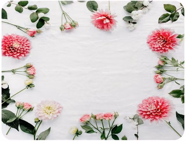Benjamin Tate Design Scattered Flowers Fleece Blanket in Pink, Beige and White, W/D/H: 120 x 150 cm – 2