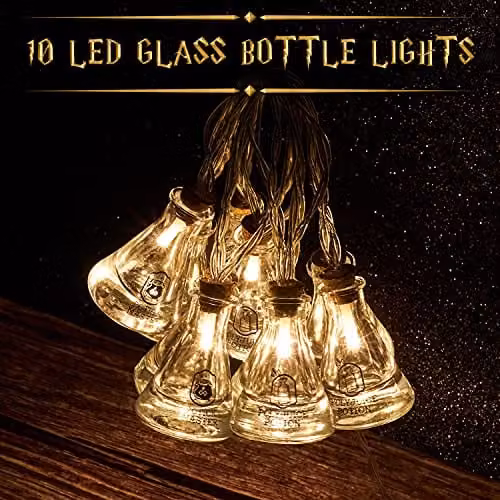 F&F Stores Harry Potter Potion Bottle LED String Lights in Warm White – 6