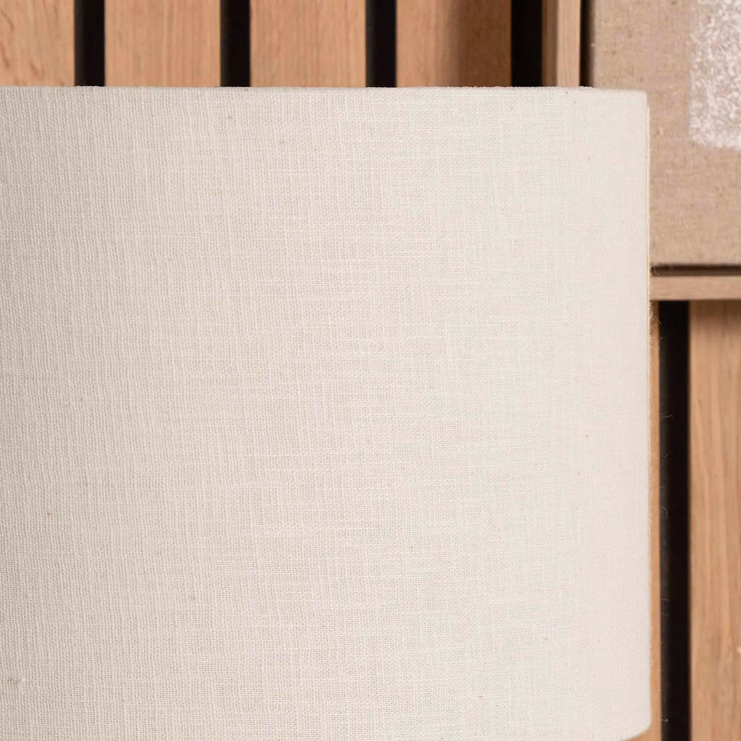 Ruma Beige Self Lined Linen Drum Shade for Floor Lamps, Diameter: 30.48 cm – 2