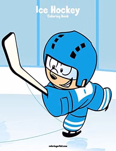 Ice Hockey Coloring Book 1: Volume 1 Multicolour Childrens Paper Coloring Book