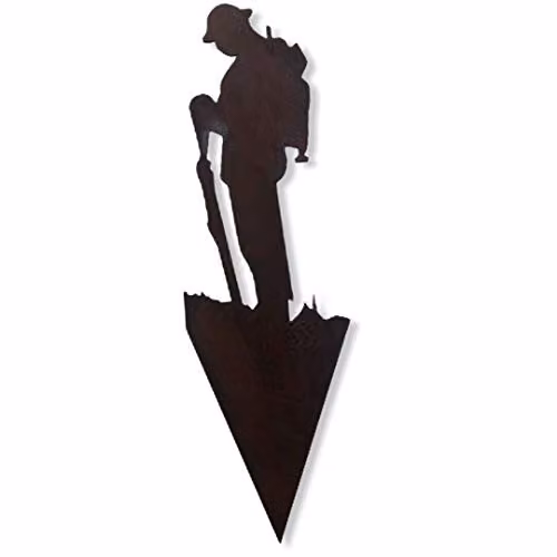 RW NORFOLK Vintage Brown Metal Soldier Statue for Home and Garden Decoration – 2