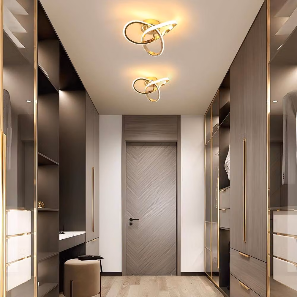 COMELY 22W Modern Curved LED Ceiling Light in Gold – 2