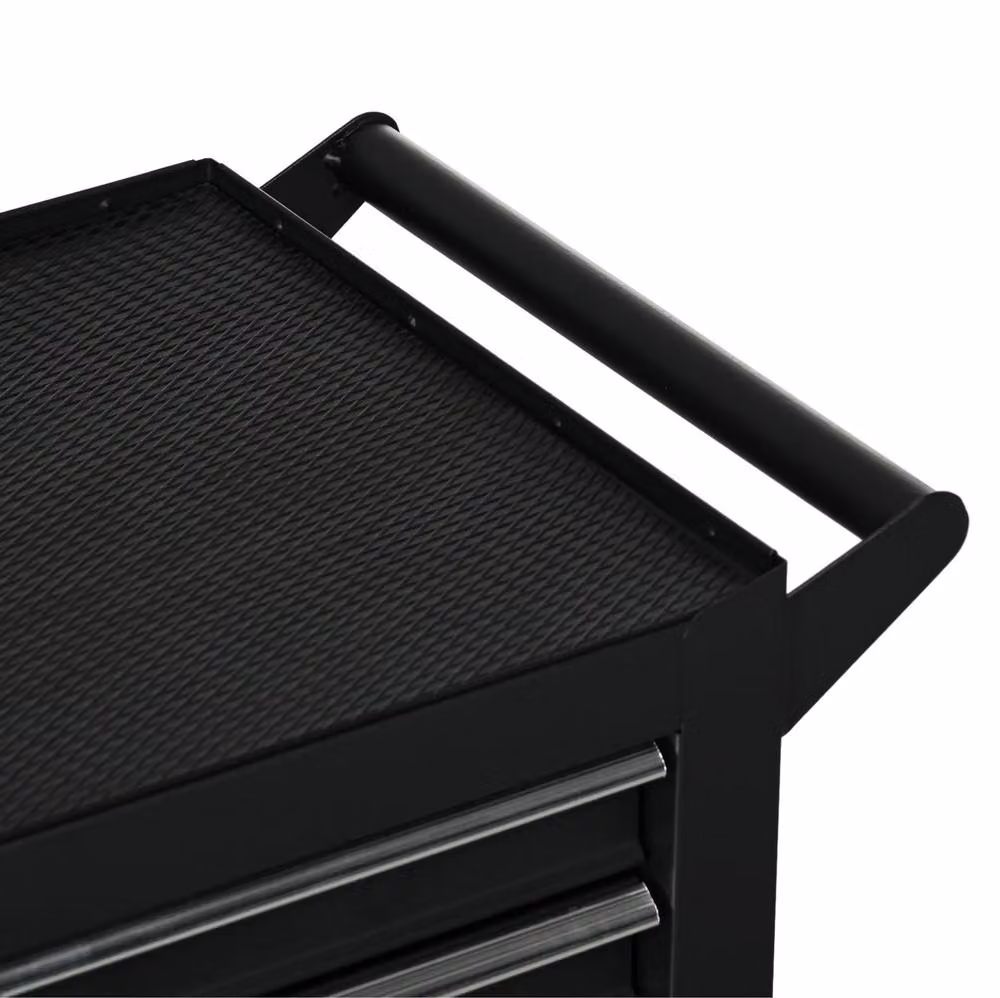 STILVORA 7-Drawer Steel Tool Chest on Wheels with Lockable Drawers in Black – 7